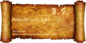 Makróczi Ida névjegykártya